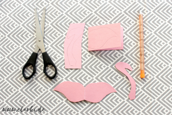 flamingo aus papier basteln