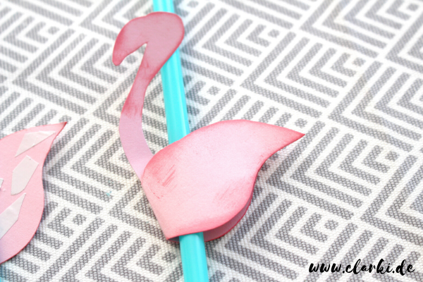 flamingo trinkhalme aus papier