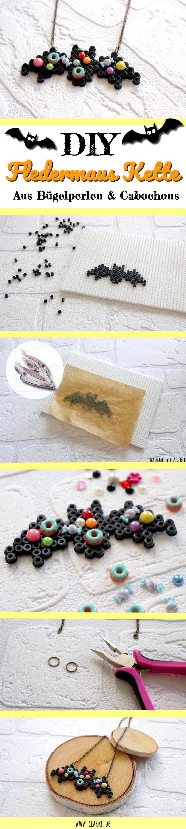 Fledermaus Halskette Aus Leder - Gruseliger Halloween Schmuck Im Vampir Look