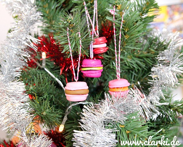 Weihnachtsbaumschmuck basteln: Süße Macaron Anhänger