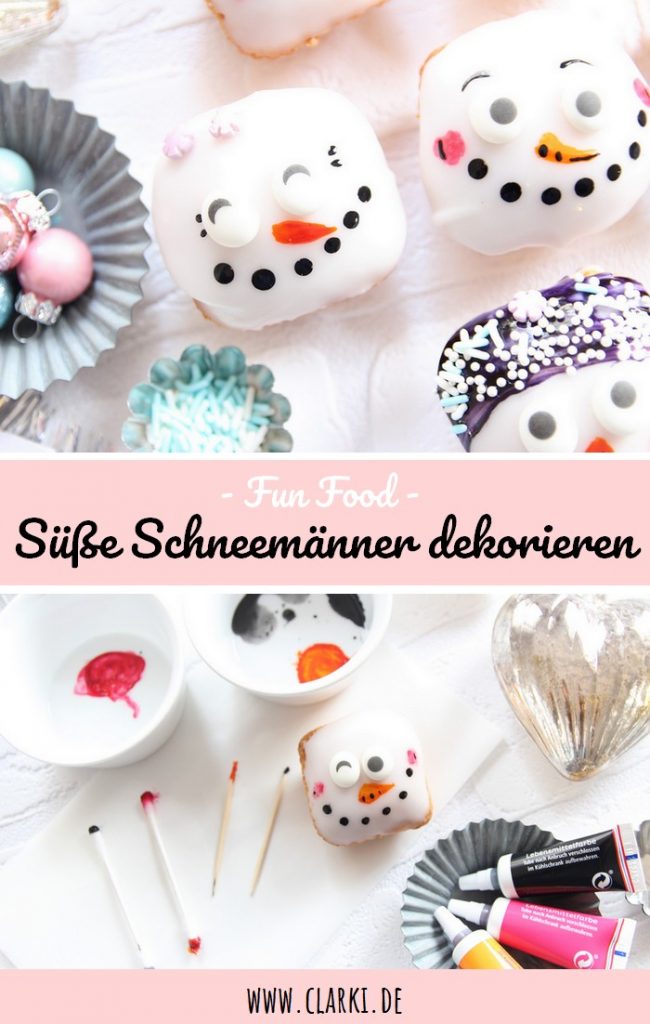 Schneemann Muffins zu Weihnachten und im Winter