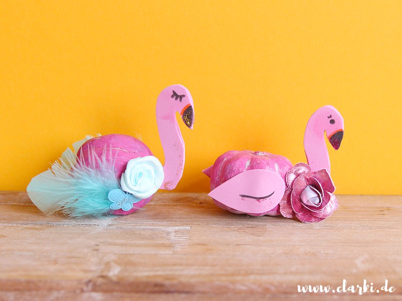 DIY: Süße Flamingo-Kürbis-Deko
