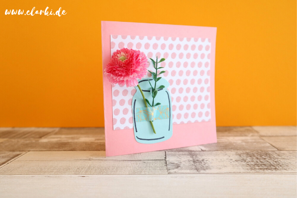 Muttertagskarte mit Blume basteln